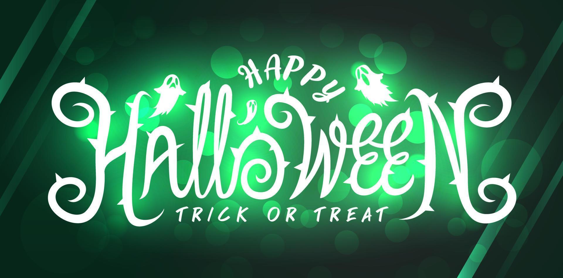 gloeiend halloween super verkoop tekstbanner ontwerp vector