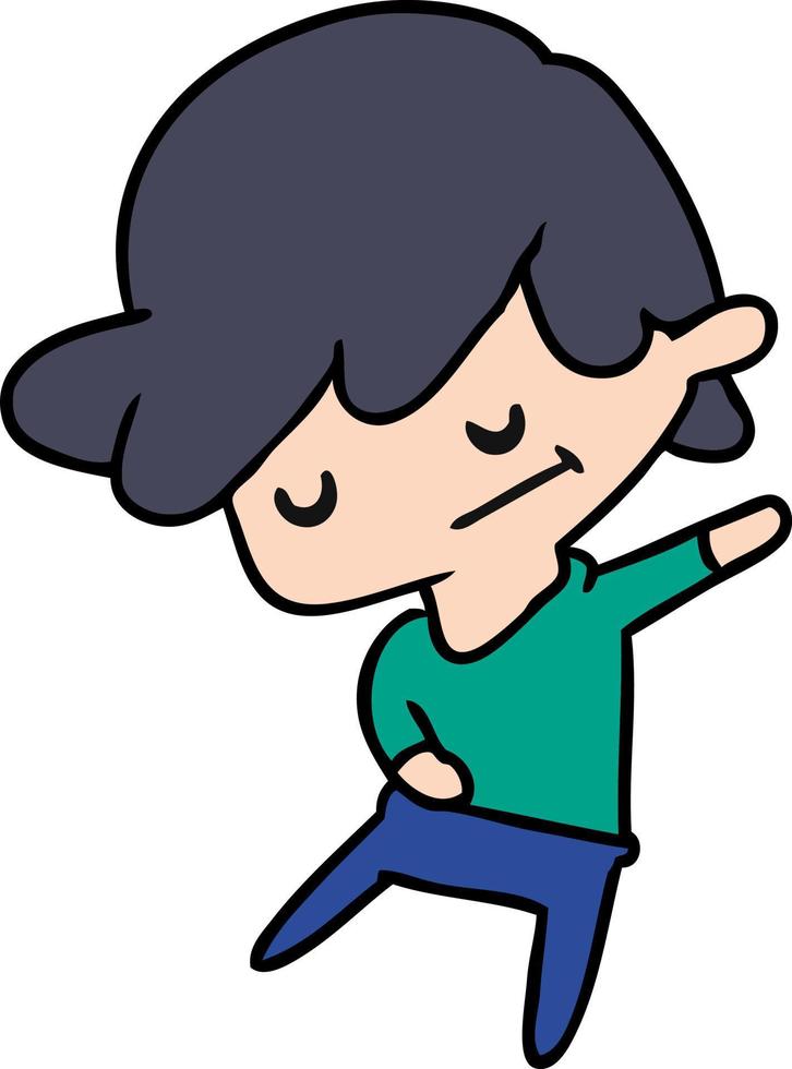 cartoon van een kawaii schattige jongen vector