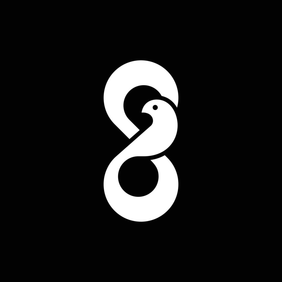 vogel oneindig modern creatief logo vector