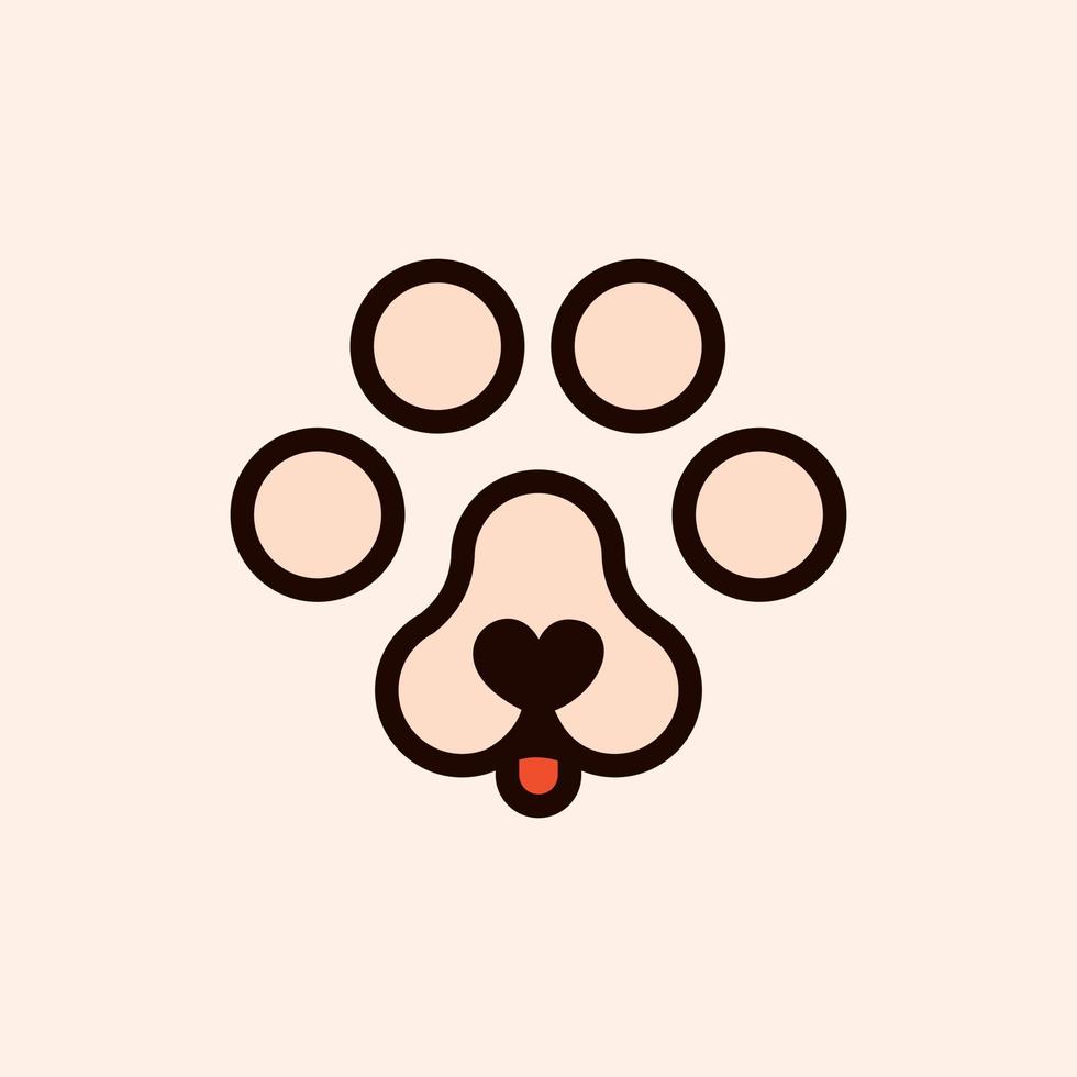 poot hond dier illustratie logo vector