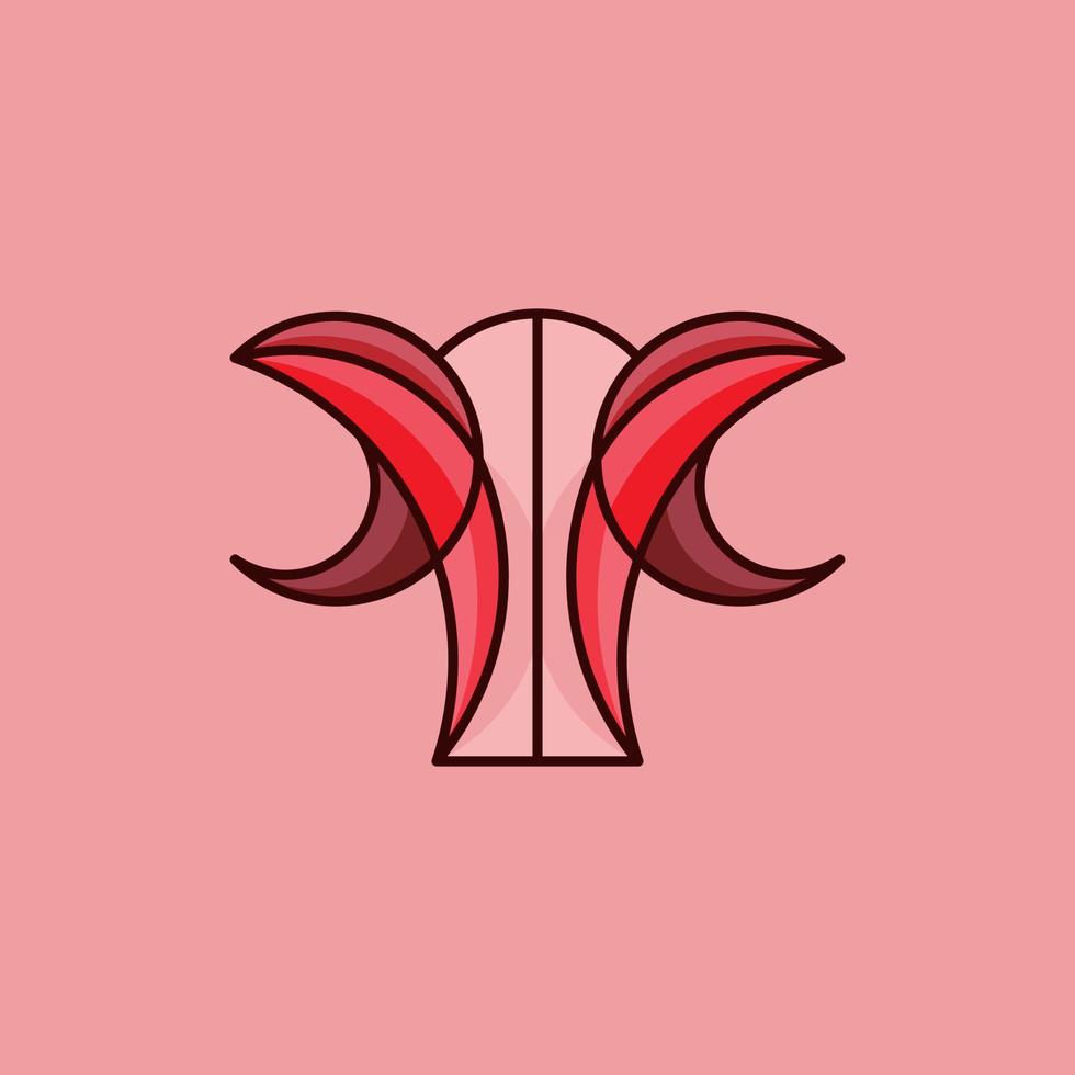 stier modern dier kleurrijk creatief logo vector