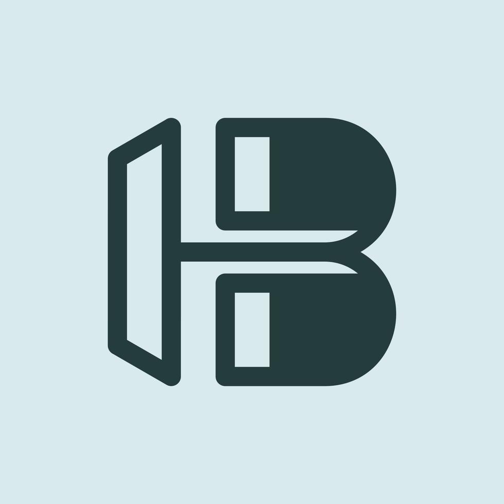 letter hb monogram modern logo vector