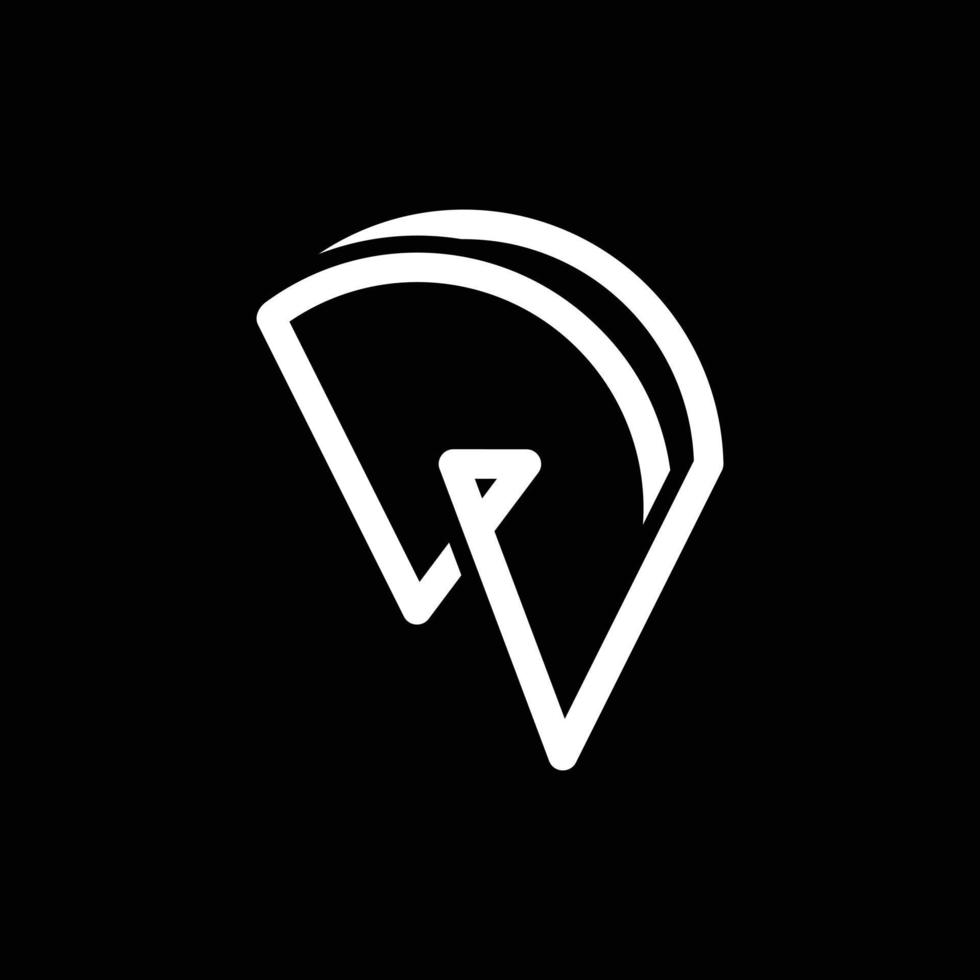 letter w paard eenvoudig modern logo vector