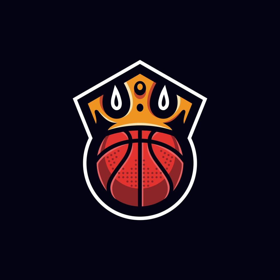 basketbal kroon koninklijke illustratie logo vector