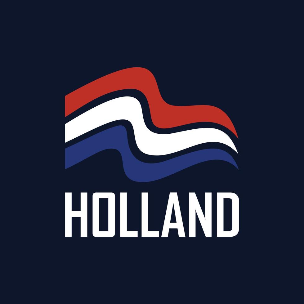 vlag van holland modern creatief logo vector