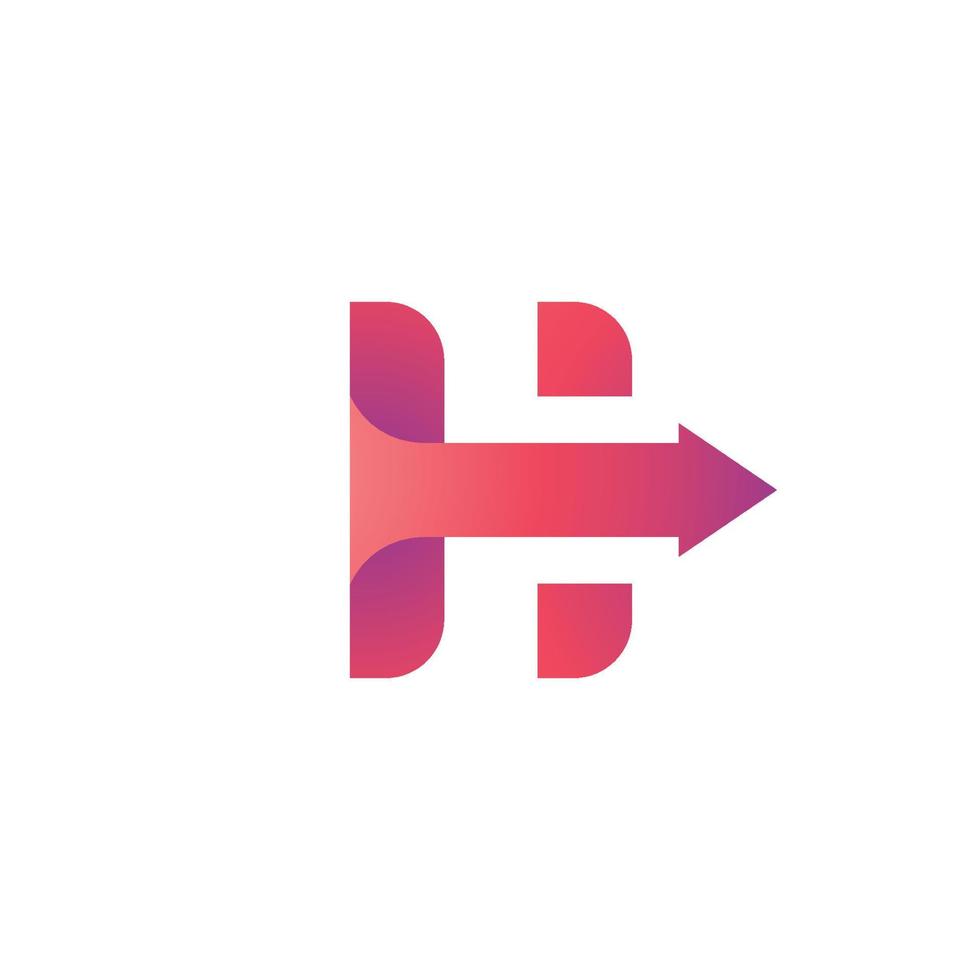 h logo-ontwerp en sjabloon. creatieve h pictogram initialen gebaseerde letters in vector. vector