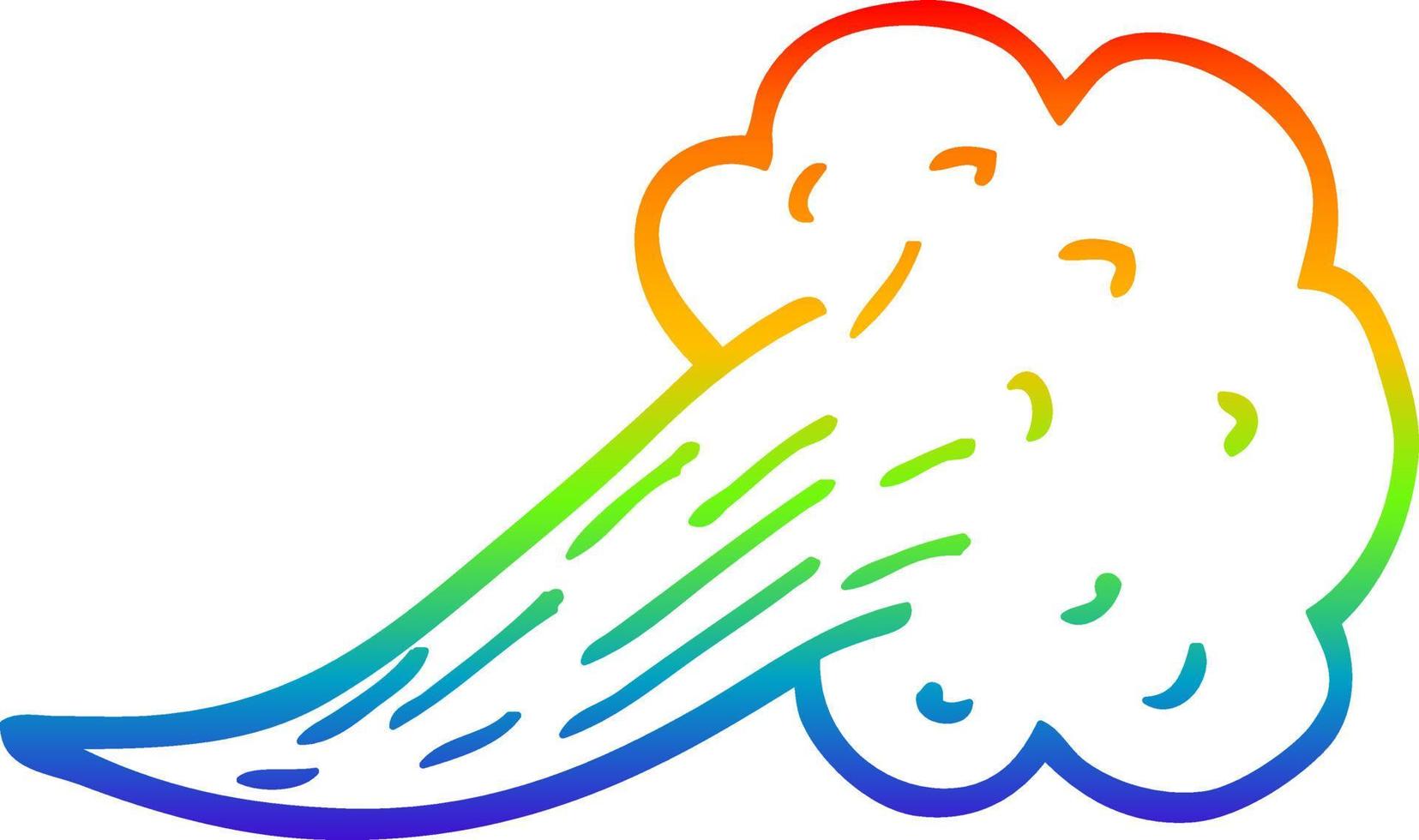 regenboog gradiënt lijntekening cartoon expressie bubble vector