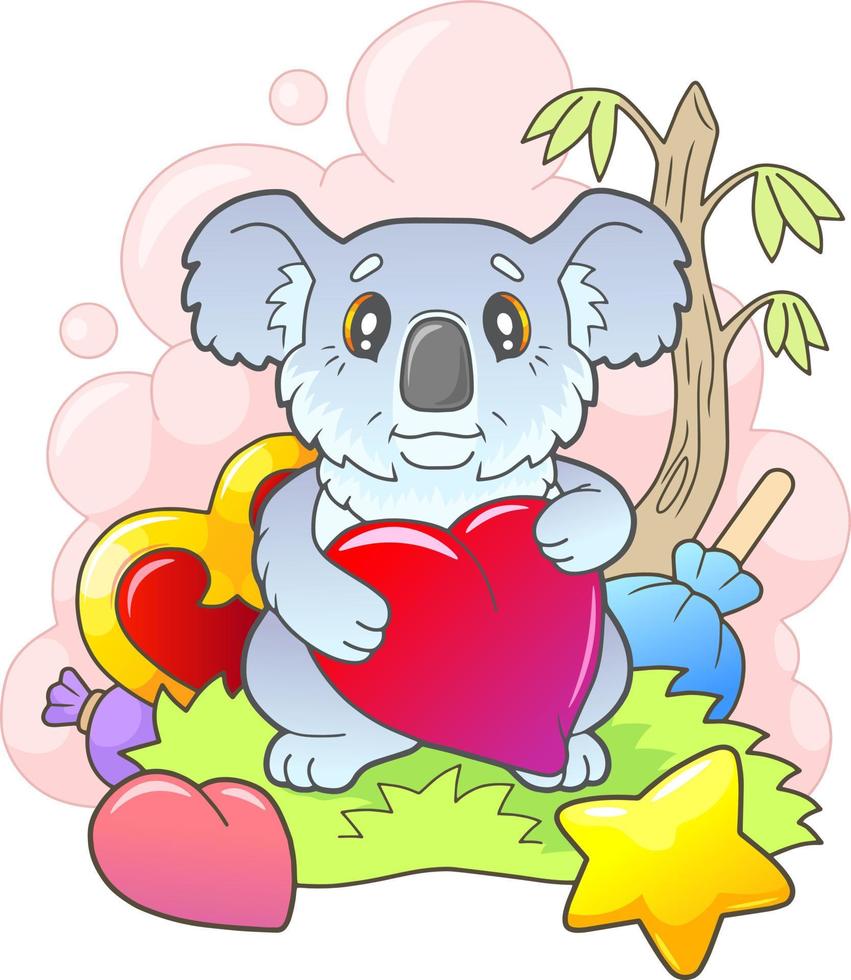 schattige kleine koala vector