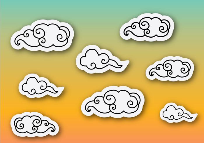 Gratis Chinese Traditionele Wolk Vector