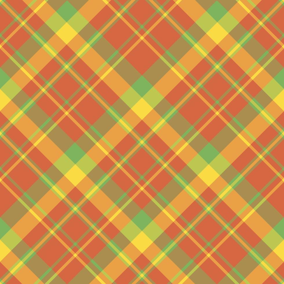 naadloos patroon in interessante oranje, gele en groene kleuren voor plaid, stof, textiel, kleding, tafelkleed en andere dingen. vector afbeelding. 2