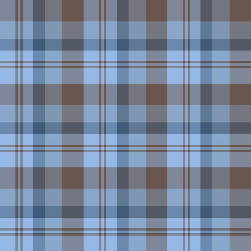 naadloos patroon in prachtige bruine en discrete blauwe kleuren voor plaid, stof, textiel, kleding, tafelkleed en andere dingen. vector afbeelding.