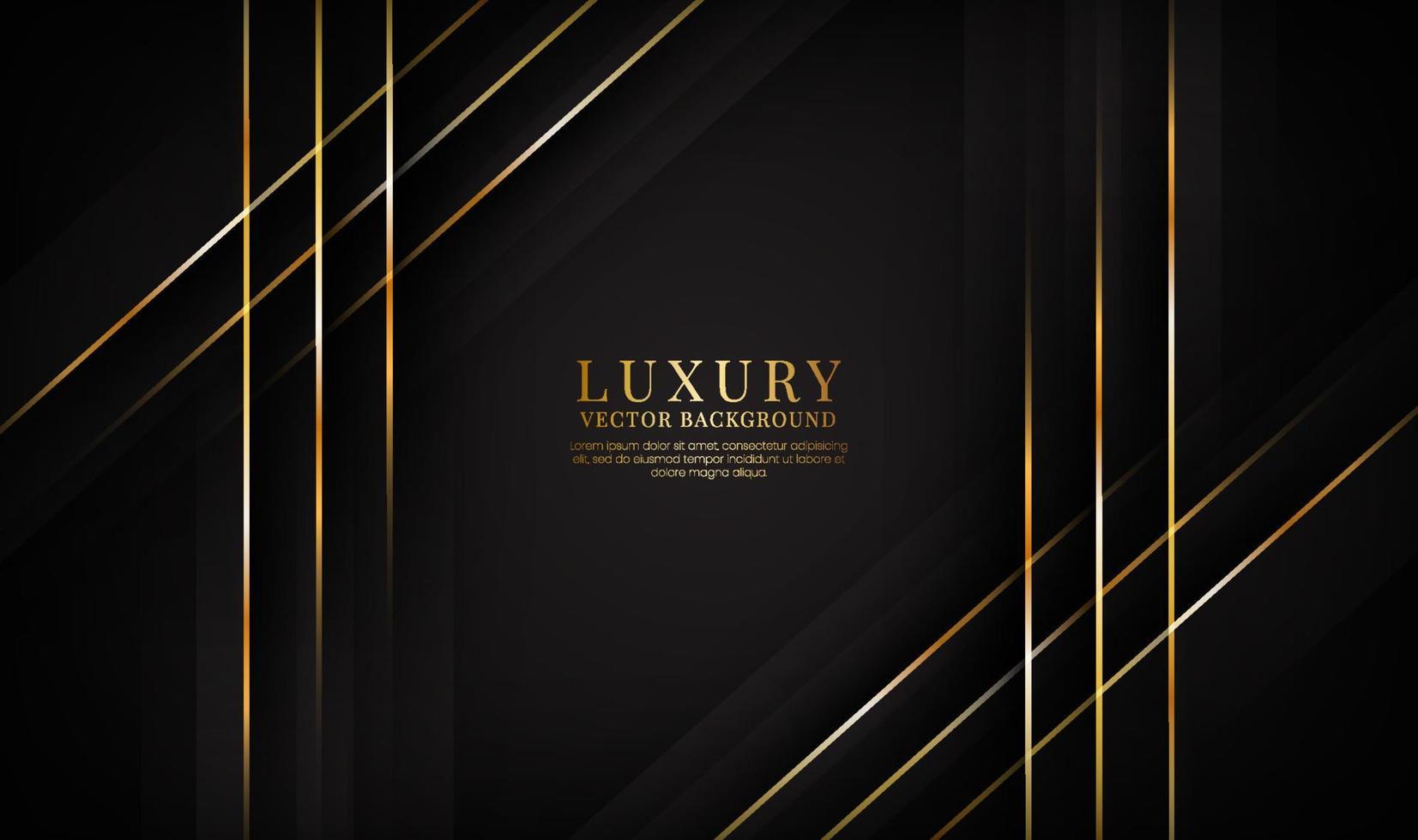 3d zwarte luxe abstracte achtergrond overlappende lagen op donkere ruimte met gouden ruiteffect decoratie. grafisch ontwerpelement elegant stijlconcept voor banner, flyer, kaart, brochure of bestemmingspagina vector