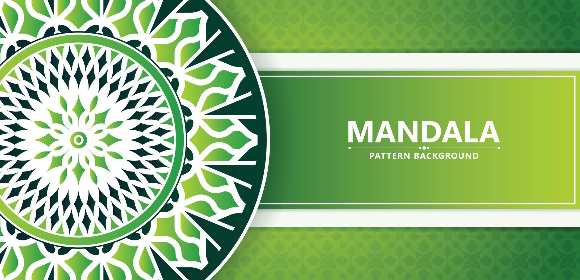 groene decoratieve mandala-achtergrond vector