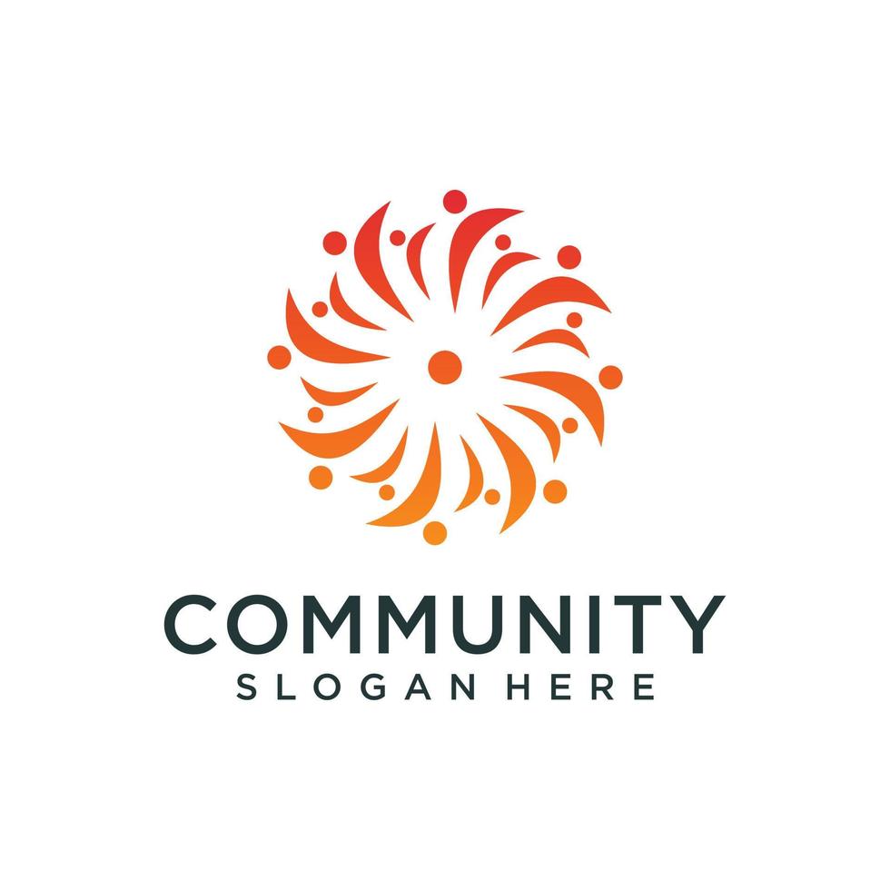 gemeenschap mensen logo en bedrijf kaart reeks vector
