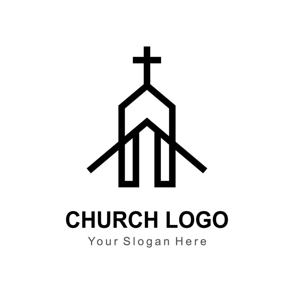 kerk schets logo vector