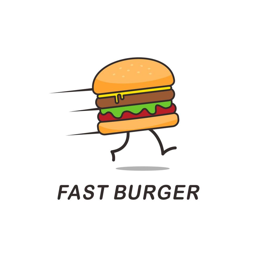 snel hamburger logo vector
