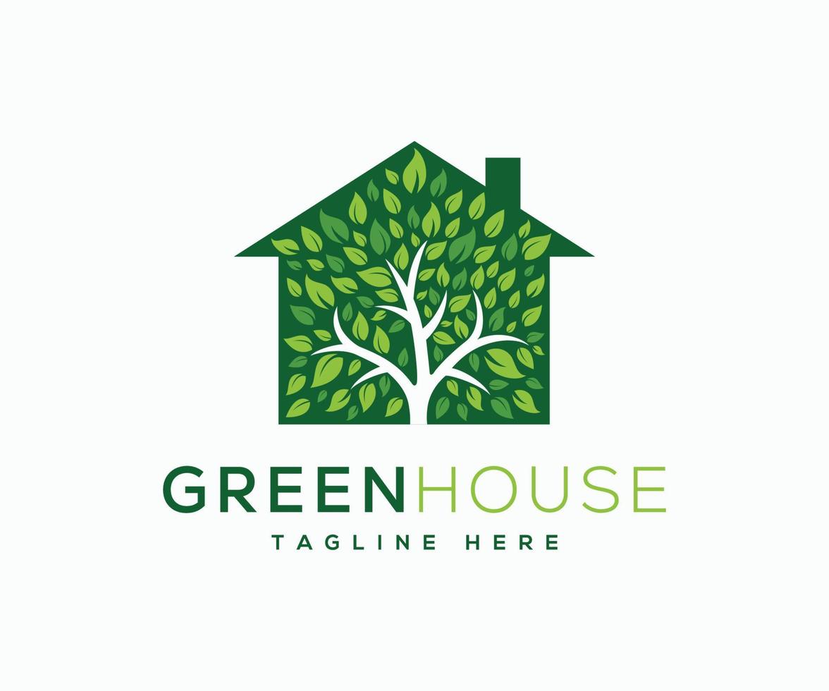groen huis logo ontwerp sjabloon. boerderij huis logo vector sjabloon.