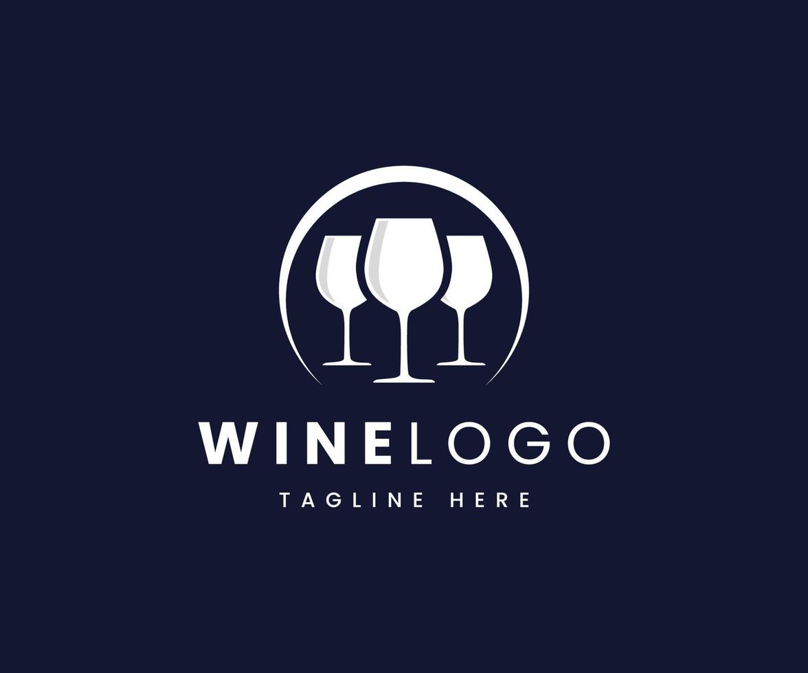wijn logo. elegant wijn logo sjabloon vector