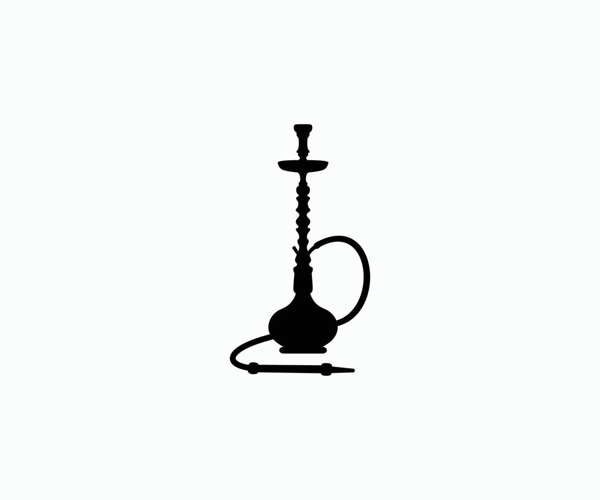 zwart silhouet hookah symbool Aan wit achtergrond voorraad vector. vector