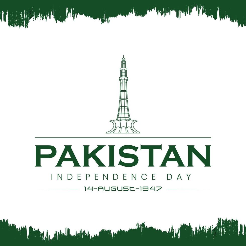 14 augustus Pakistan onafhankelijkheid dag viering vector