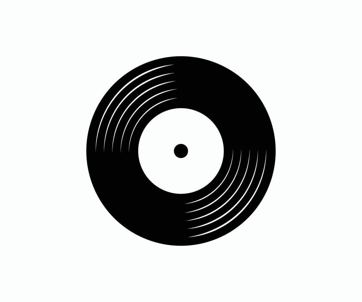 vinyl schijf Vermelding muziek- logo vector icoon. vinyl logo kunst, pictogrammen, en grafiek vector.