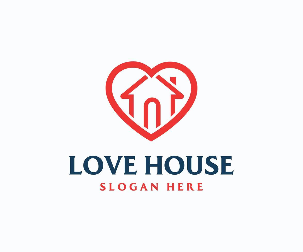 liefde huis logo. liefde huis logo vector