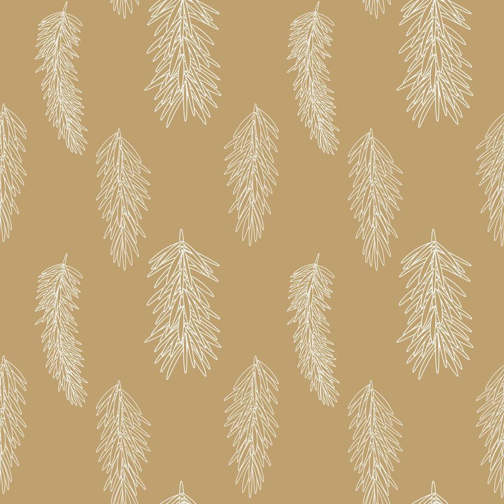 winter gouden Spar naadloos patroon achtergrond. vector illustratie