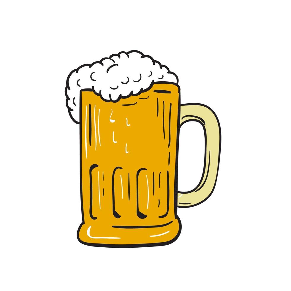 bier mok tekening vector