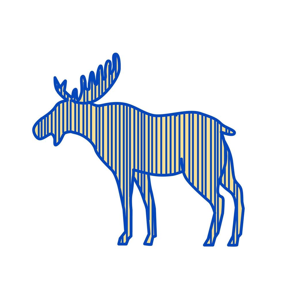 eland silhouet tekening vector