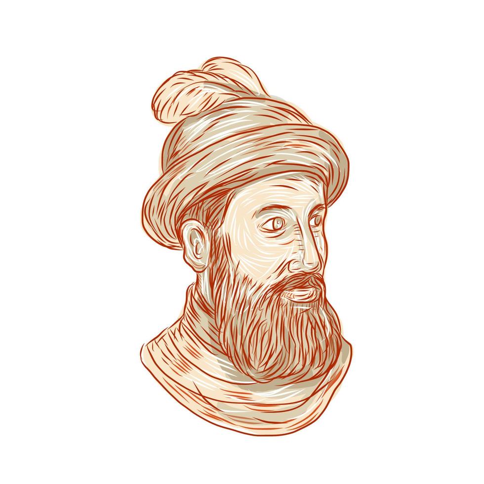 francisco pizarro tekening vector