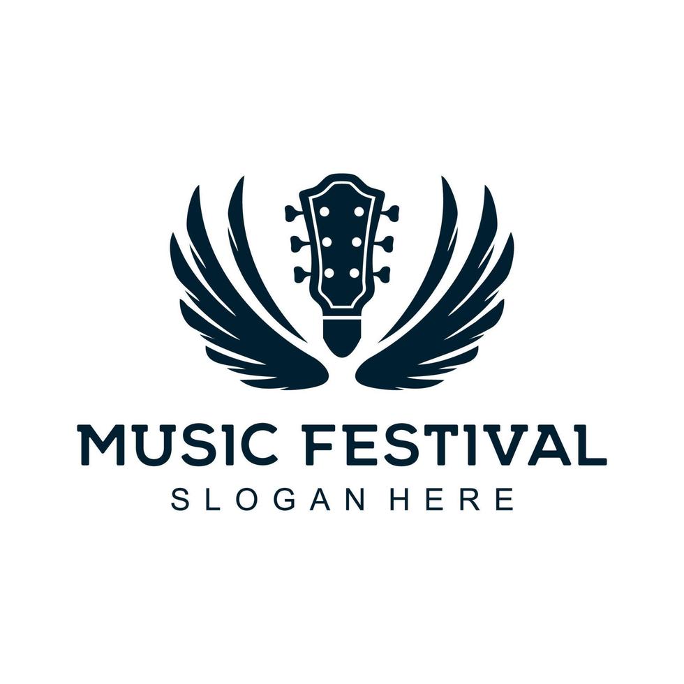 muziek- festival logo ontwerp inspiratie vector