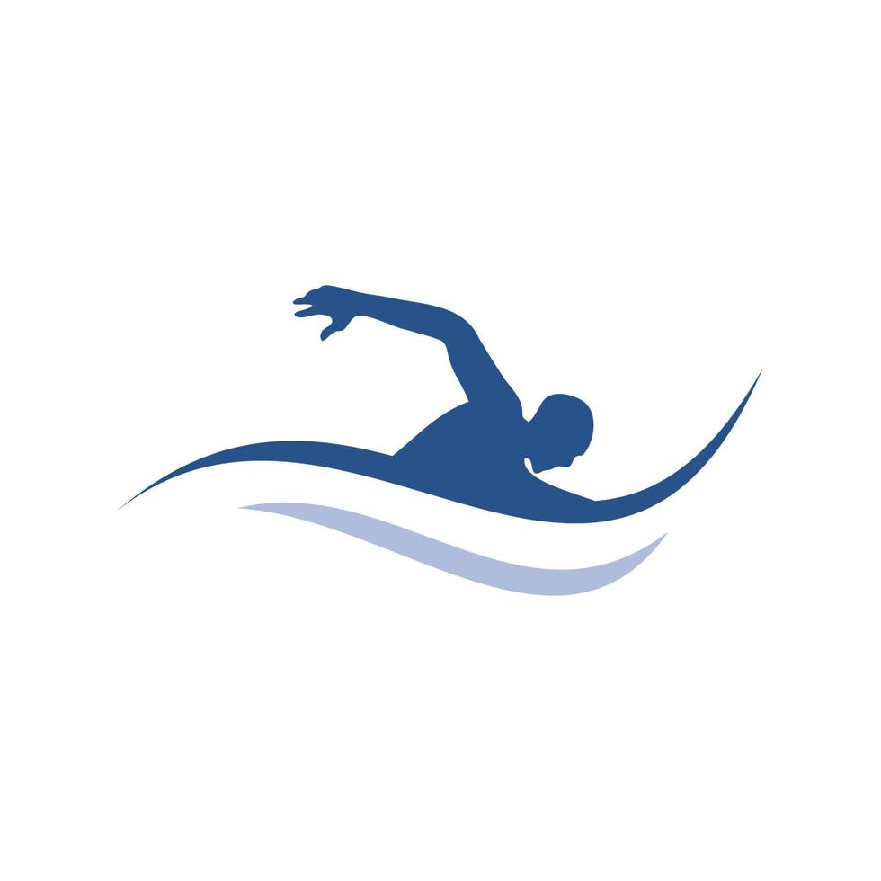 zwemmen logo vector sjabloon illustratie