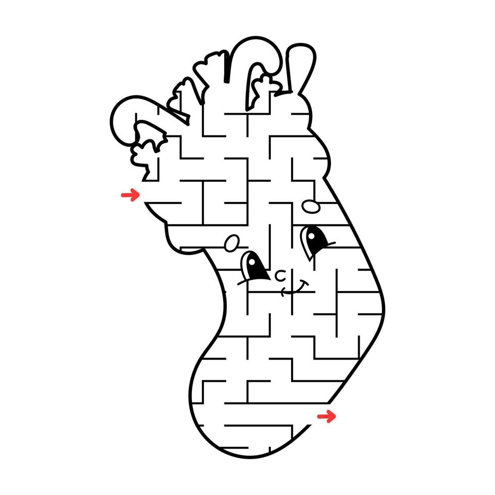 abstracte doolhof. spel voor kinderen. puzzel voor kinderen. labyrint raadsel. de juiste weg vinden. onderwijs werkblad. vector