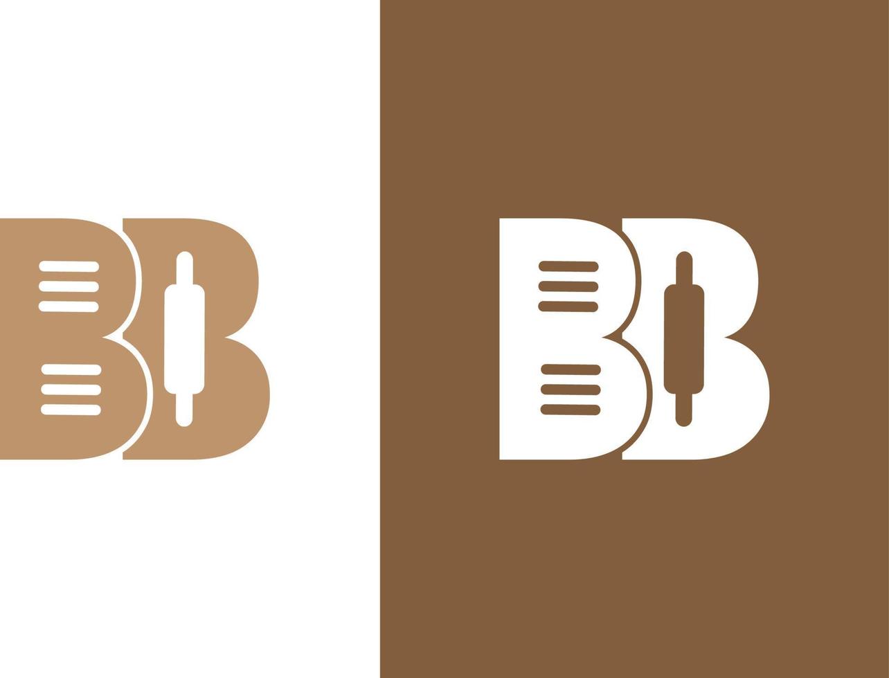 bb bakkerij logo ontwerp vector