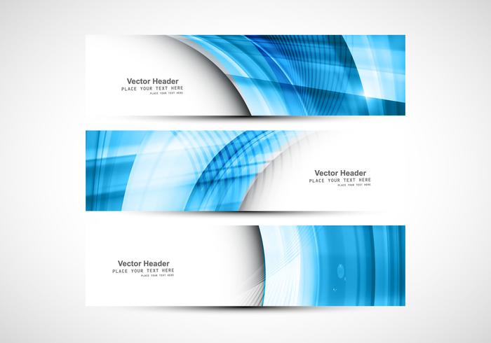 Blue Wave On Header Voor Website vector