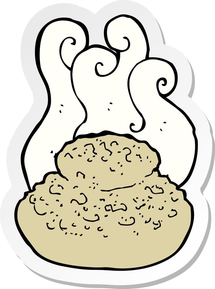 sticker van een heet brood vector