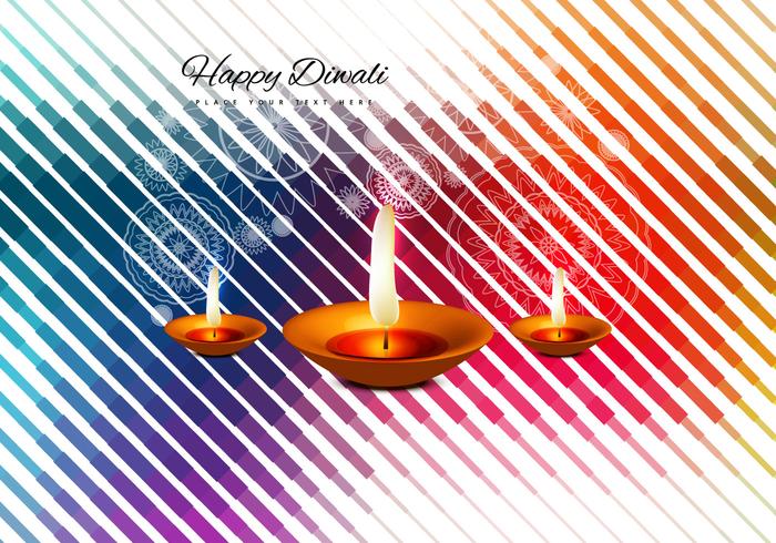 Diyas Op Diwali Festival Feest vector