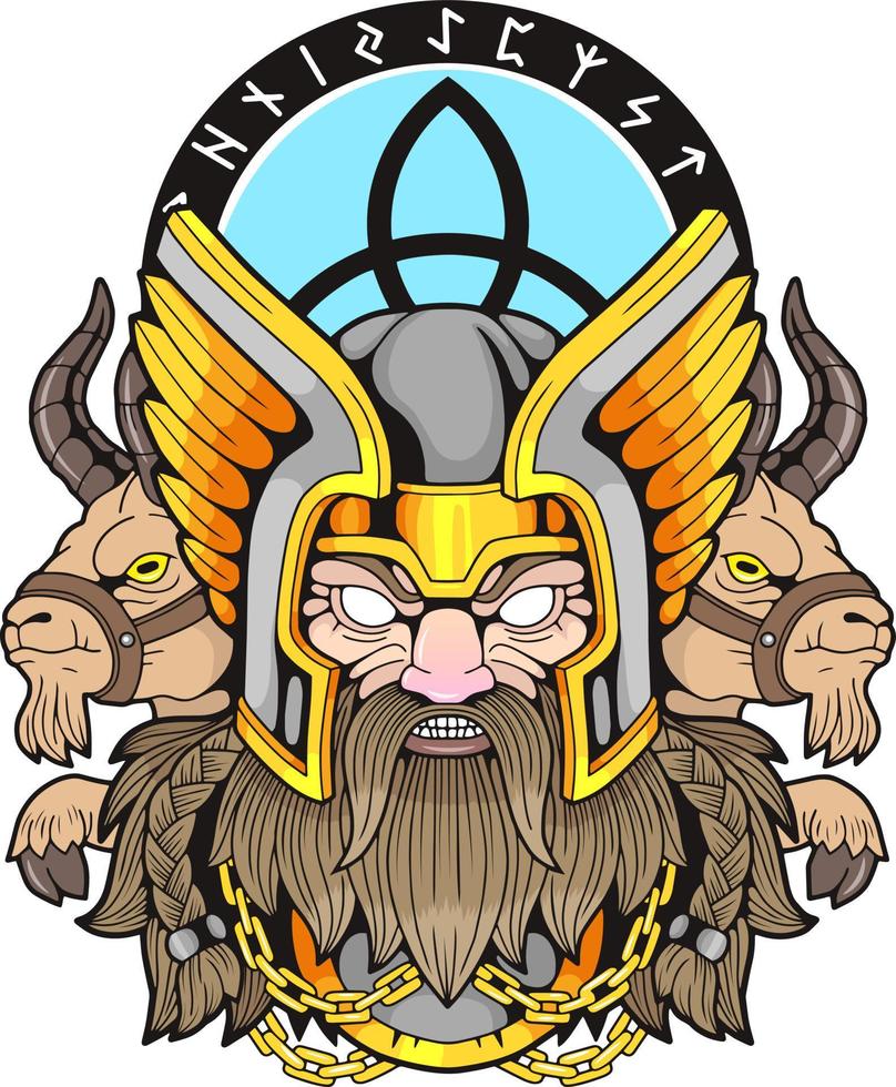 mythologisch Scandinavisch god van donder door, ontwerp illustratie vector