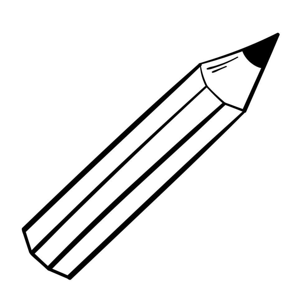 tekening sticker pen, potlood voor schrijven vector