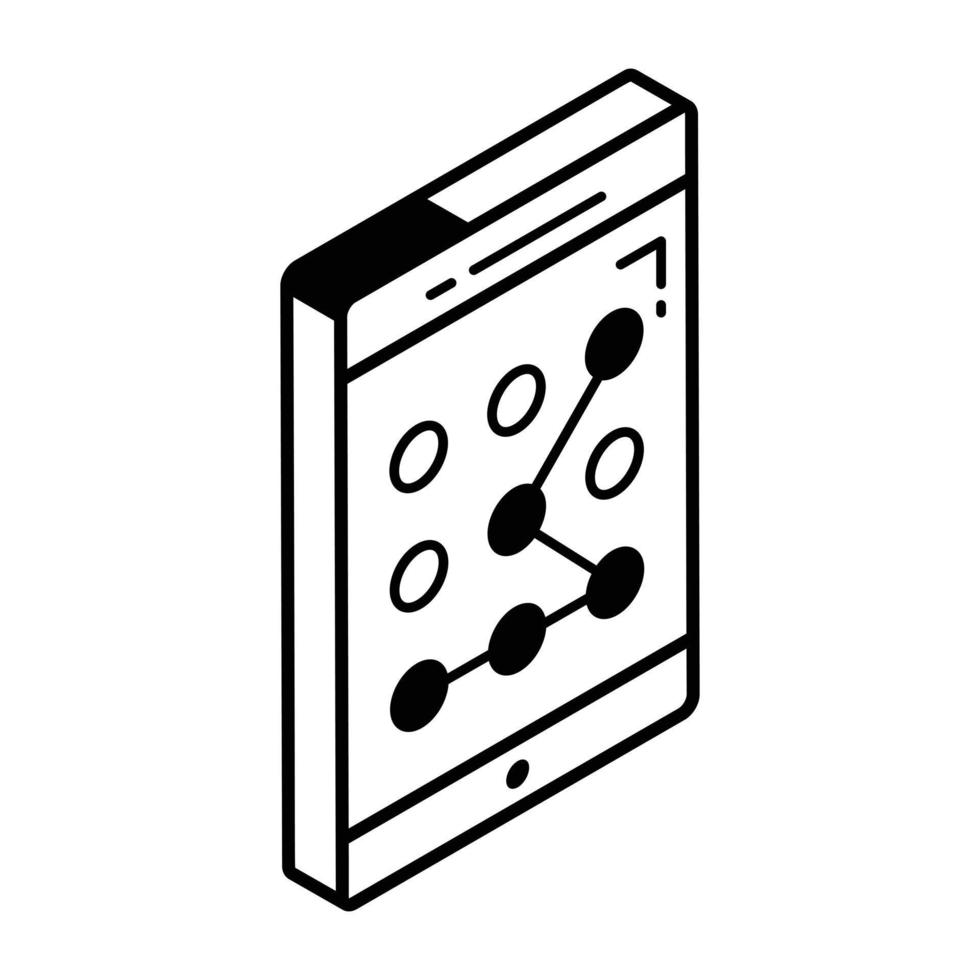 modieus isometrische lijn icoon van wachtwoord vector