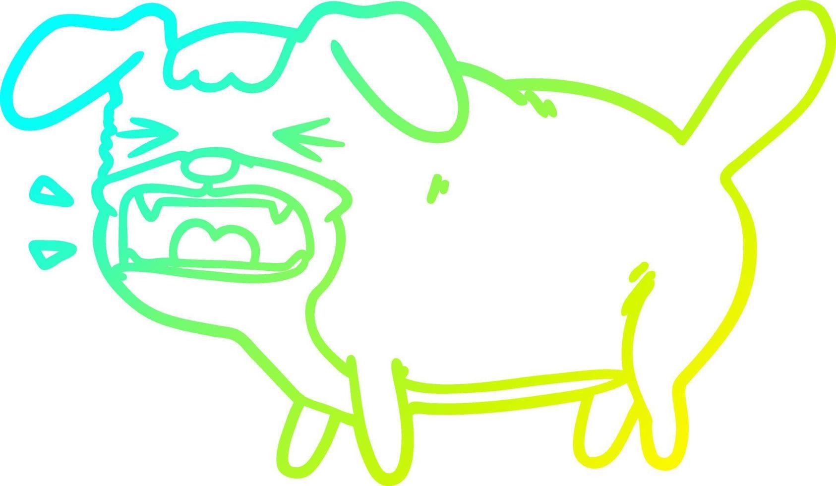 verkoudheid helling lijn tekening tekenfilm hond blaffen vector