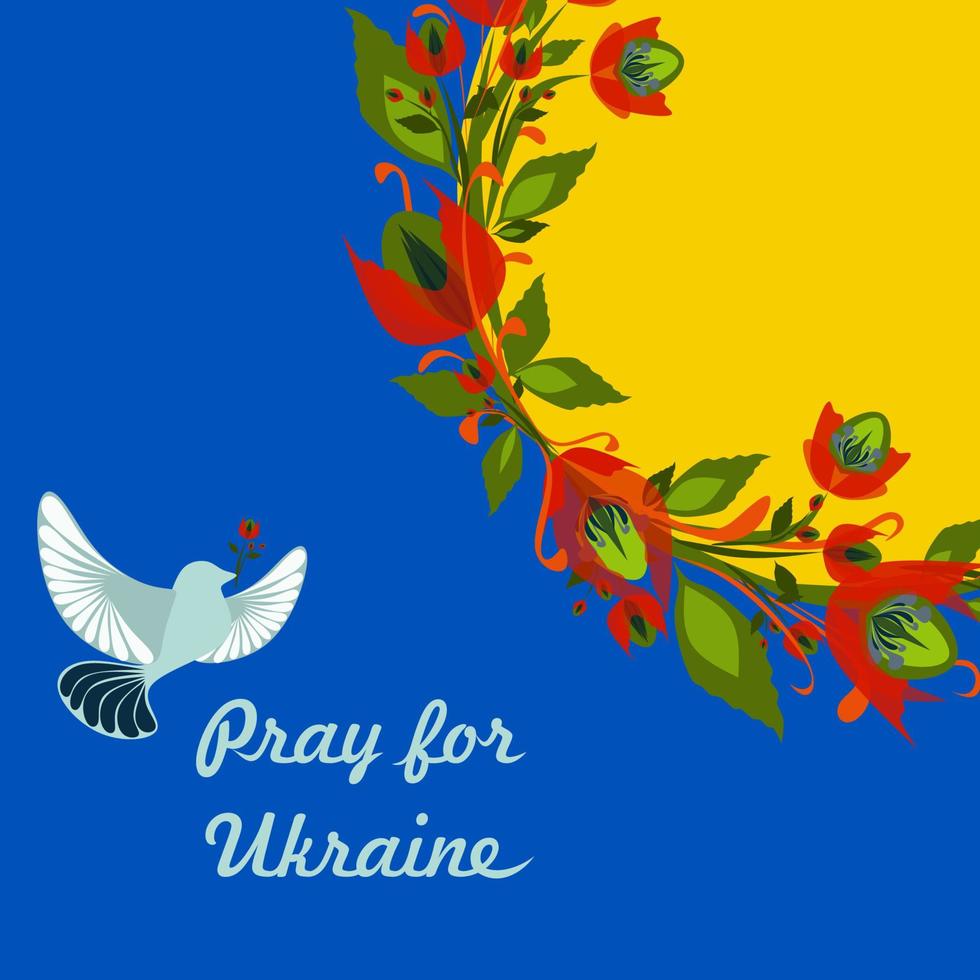 nationaal oekraïens vlag. concept symbool van helpen ondersteuning en Nee oorlog in de land van Oekraïne. vector geïsoleerd illustratie.