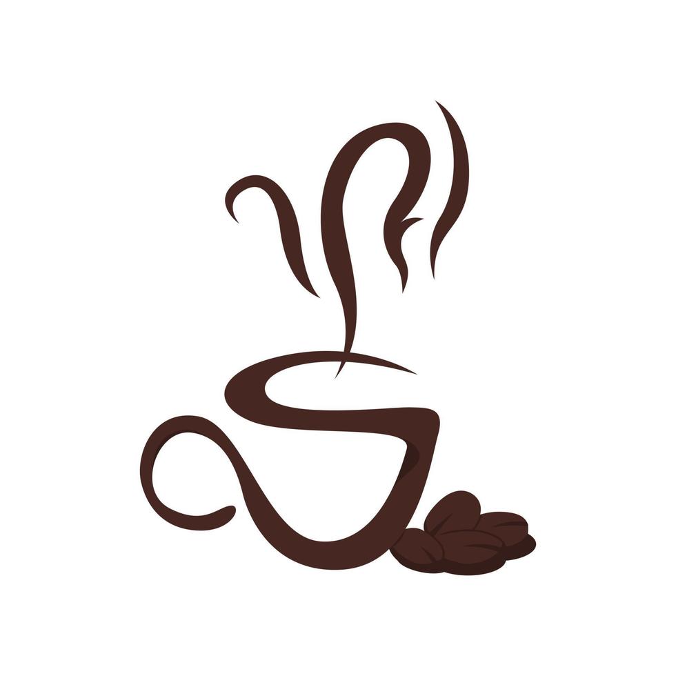 koffie winkel logo sjabloon natuurlijk abstract koffie beker. koffie huis embleem creatief cafe logotype modern modieus symbool ontwerp vector illustratie