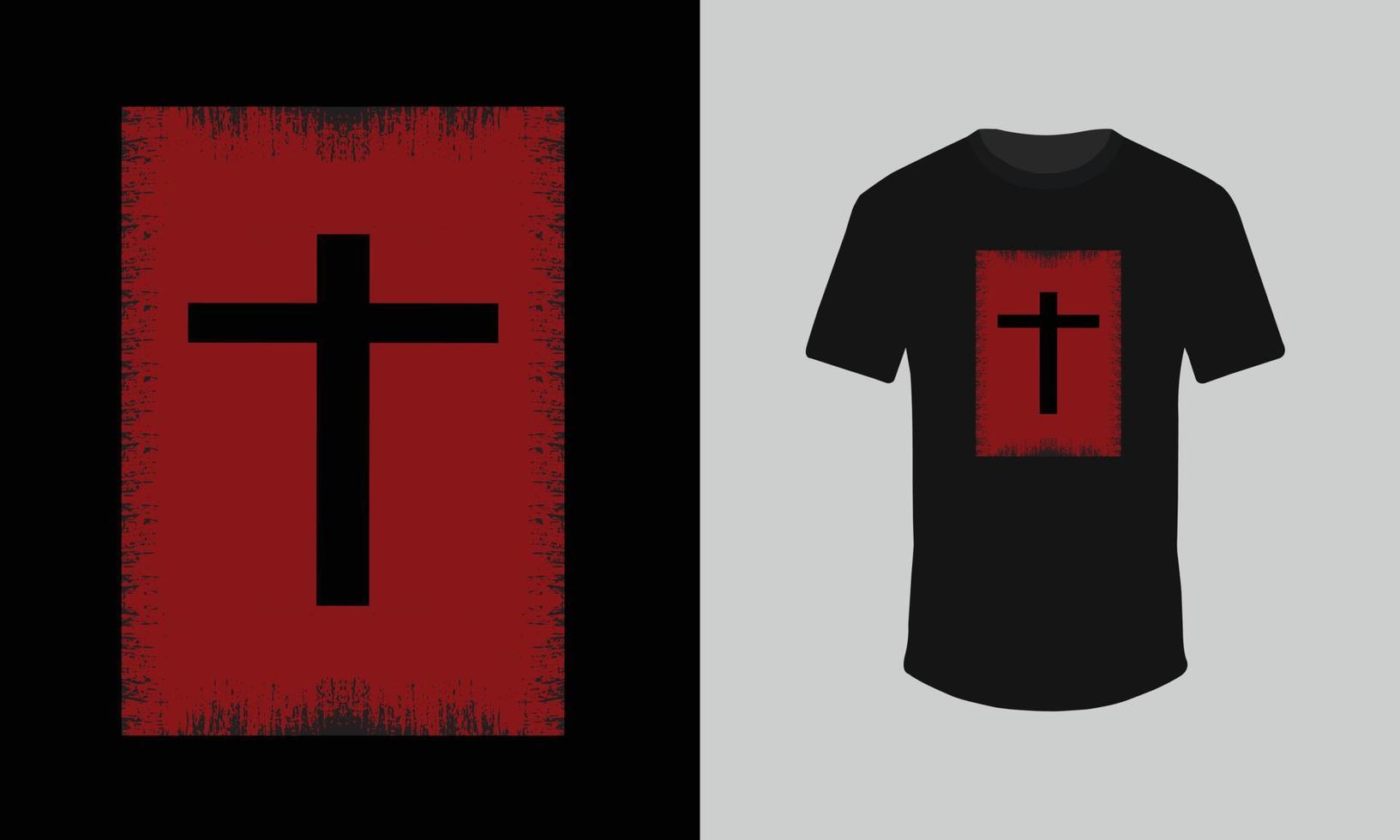 christen kruis halloween t overhemd ontwerp, verschrikking t overhemd ontwerp vector