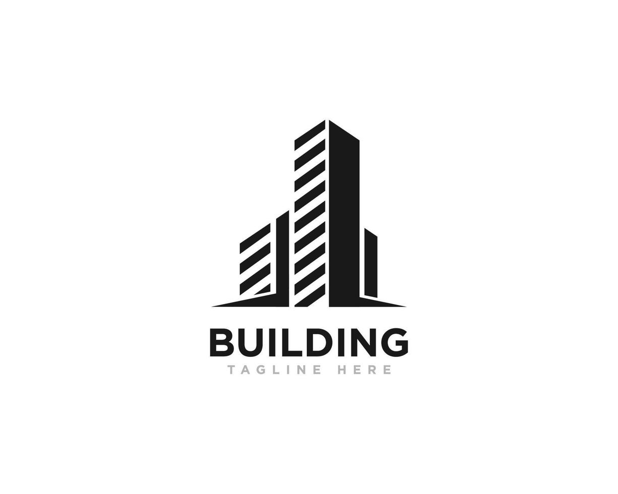 gebouw constructie logo ontwerp vector