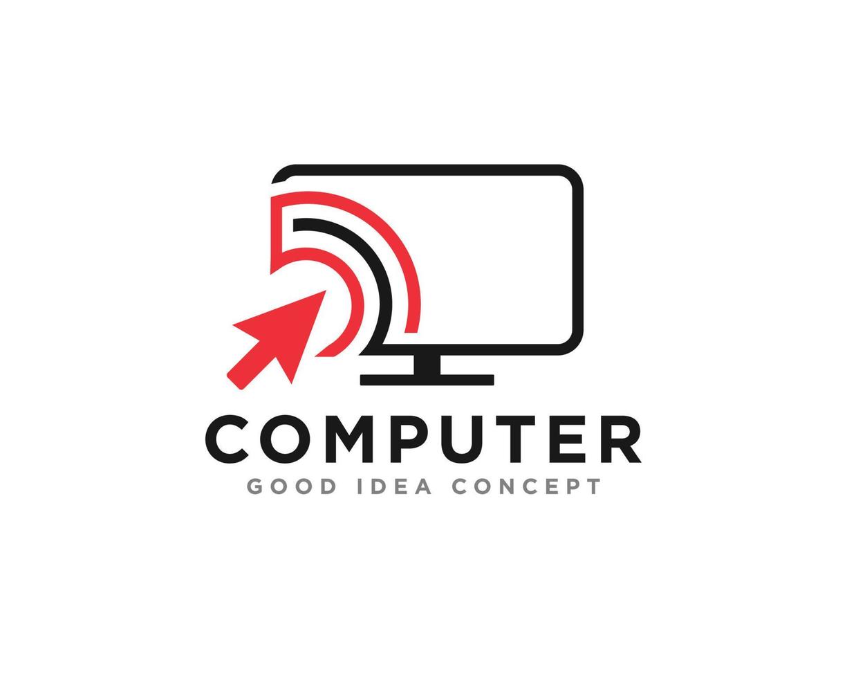 computer technologie logo icoon ontwerp vector