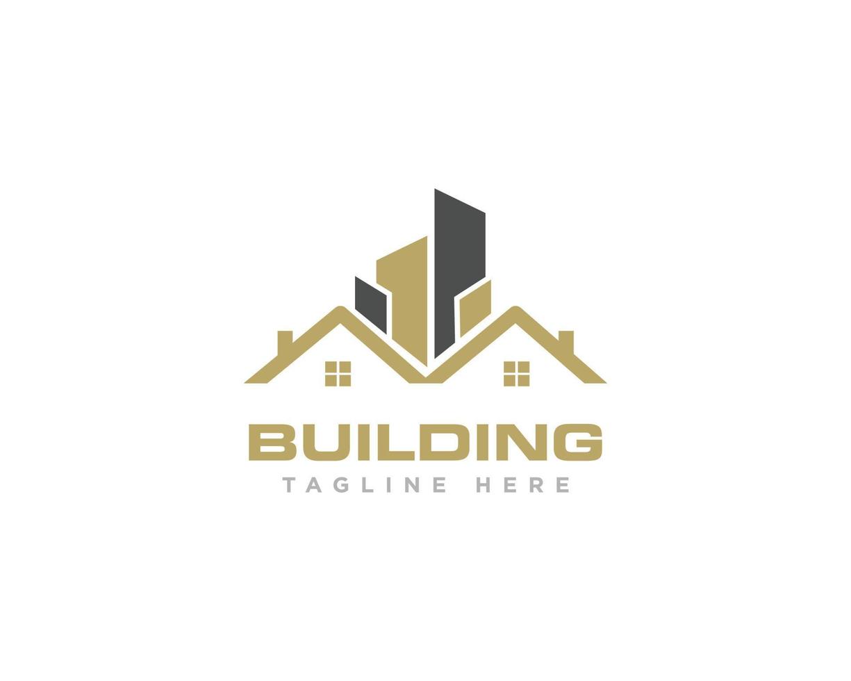 gebouw constructie logo ontwerp vector