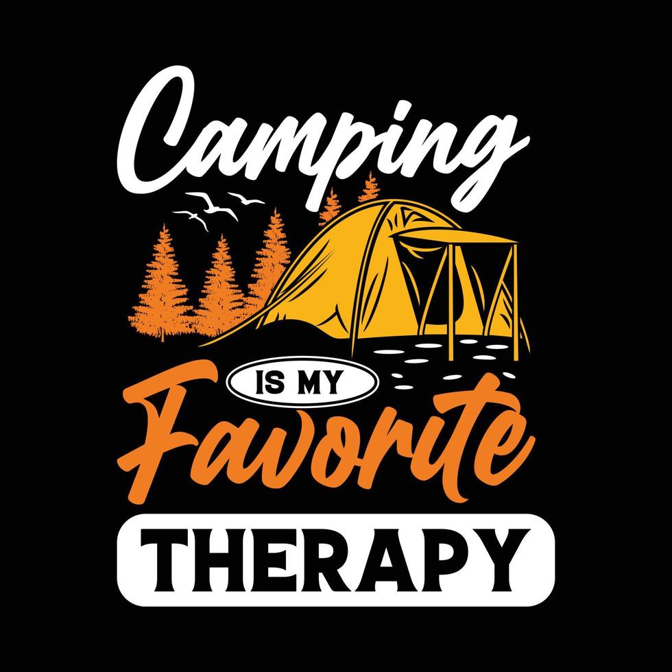 camping is mijn favoriete behandeling t overhemd ontwerp vector