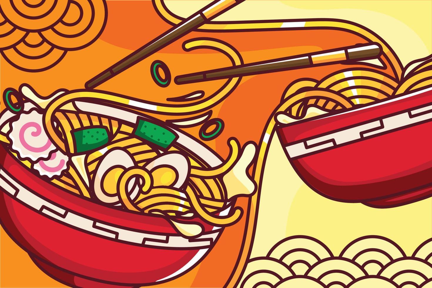 Japans heet ramen illustratie vector