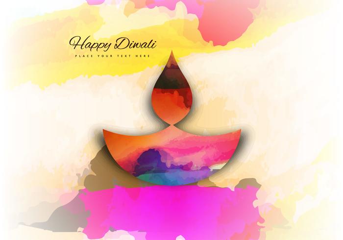 Mooie Kleurrijke Diwali Achtergrondontwerp vector